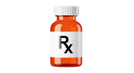 Amber Prescription Bottle Pharmacy, Medicine, Healthcare, Rx Symbol, Drug Container