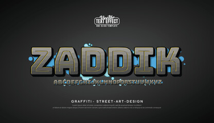 Zaddilk Abstract modern urban alphabet fonts. Typography decorative sport, game, technology, fashion, digital, future creative logo font. vector illustration