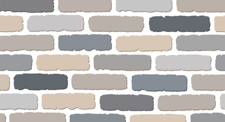 Brick wall texture seamless gray beige stone pattern