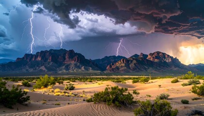 Dramatic desert storm