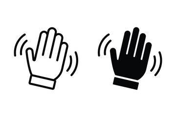 Waving hand icon. Hello symbol collection. Hand wave icon simple vector illustration