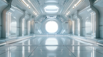 Scifi corridor interior.