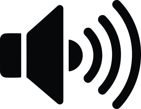 Speaker volume icon sound level adjustment audio vector illustrator