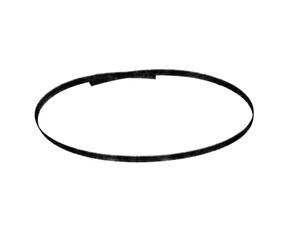 Red staircase arrow pointing downwards, isolated on transparent background