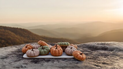 Artisanal Marzipan Pumpkins for a Luxury Confectionery Brand's Autumn Campaign