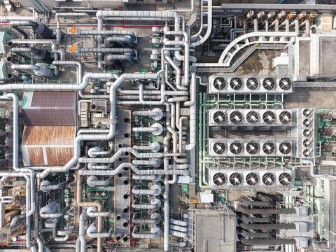 Semiconductor Facility Rooftop HVAC Systems Aerial View