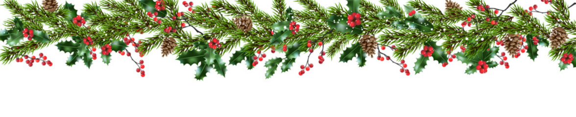 Nature border on transparent background