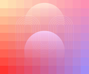 Minimalist cover template with vibrant transitions and gradient geometric shapes. Perfect design for social media, posters, covers, banners and flyers.