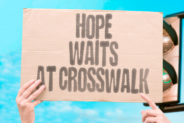 &ldquo;Hope Waits At Crosswalk&rdquo; Green lights out of reach; barriers hold more than bodies. HOPE. CROSSWALK. ACCESS. BARRIER. URBAN. WAIT.
