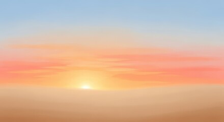 Obraz premium Beautiful sunset sky with soft clouds and warm colors