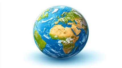 Fototapeta premium Planet Earth in full view from space. Geographical land and water mass distribution.