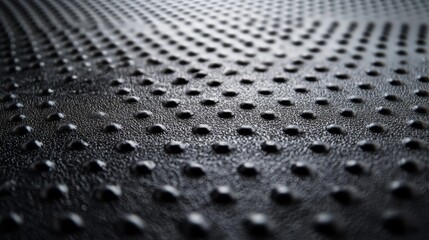 Close-up of a rough, dark metal surface with small bumps.