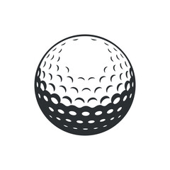 Detailed Golf Ball Vector Illustration with Dimple Pattern on Transparent Background for Sports Design Projects