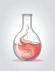 Animated flask with swirling liquid