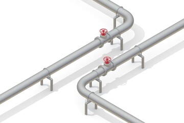 工業的な配管、バルブ、そして複雑なパイプラインシステムが、未来のインフラやエネルギー産業を彷彿とさせるイラストです。クリーンでミニマルなデザインは、製造業、建設、エンジニアリングなどの分野におけるコンセプトや技術を表現するのに最適です。流れるようなデザインが、流体、流れ、接続といったテーマを視覚的に伝えます。