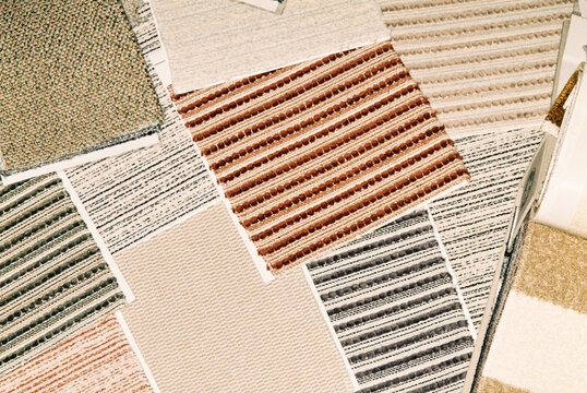 Assorted Upholstery and Carpet Fabric Swatches
