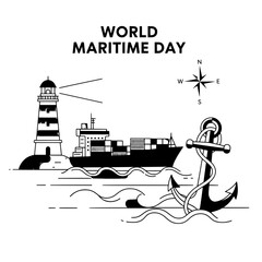 World Maritime Day ship in the sea