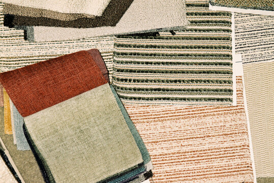 Assorted Upholstery and Carpet Fabric Swatches

