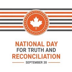 National Day for Truth and Reconciliation Orange Stripes and Maple Leaf