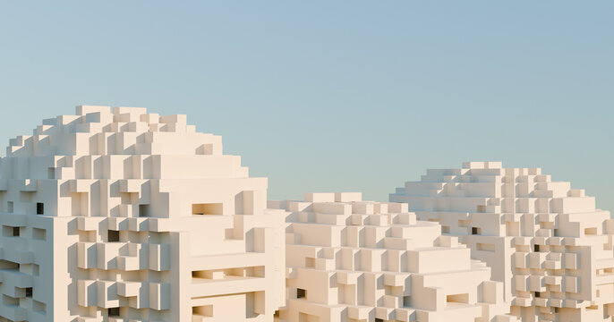Modern Architectural Design Featuring Unique White Structures