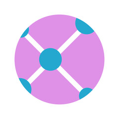 Abstract geometric icon symbolizing a network connection or molecular structure
