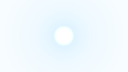 Abstract glowing white center light with smooth blue gradient rings, minimal futuristic circular design, bright radiant digital art texture