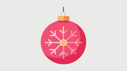 Festive Red Christmas Ornament with Snowflake Design for Holiday Decorations and Celebrations