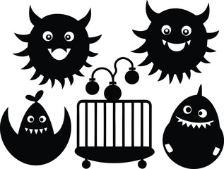 Abstract pattern of subtle intersecting geometric shapes and lines in a subtle color palette isolated on transparent background