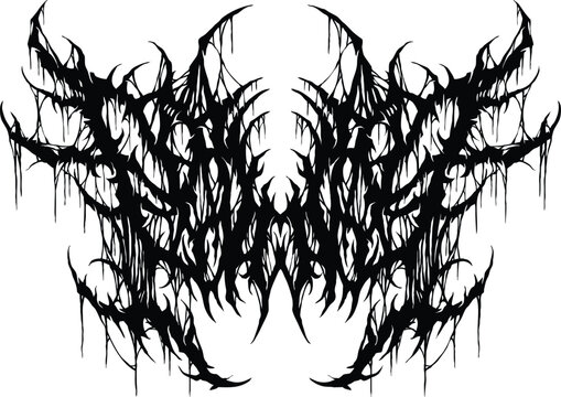 Tattoo brutal tribal back print