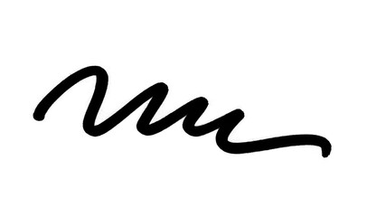 Zigzag doodle drawing, Doodle line isolated on Transparent background.