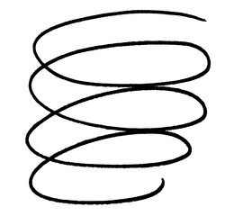 circular doodle drawing, Doodle line isolated on Transparent background