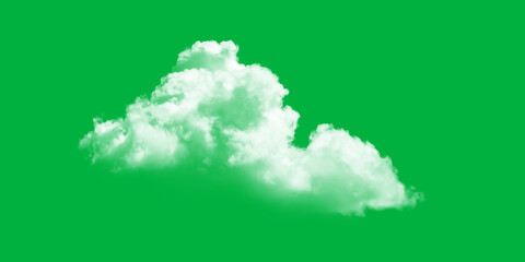 A fluffy white cloud drifting serenely against a vibrant green screen backdrop evoking feelings of...