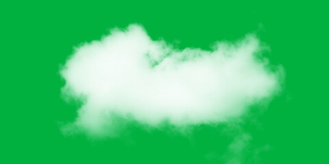 Wispy dreamlike cloud floats serenely against a vibrant green screen backdrop evoking a sense of...