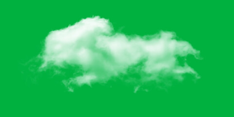 A fluffy white cloud drifts dreamily across a vibrant green screen evoking feelings of calm and...