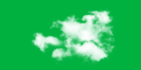 A solitary cumulus cloud drifting peacefully in a vivid green sky symbolizing freedom and serenity...