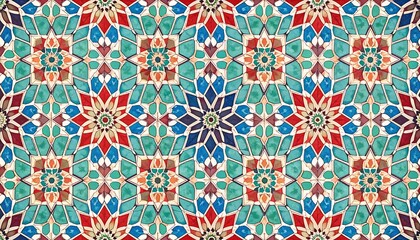Colorful mosaic tile pattern