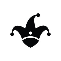 A Mardi gras hat silhouette vector art illustration © rajib