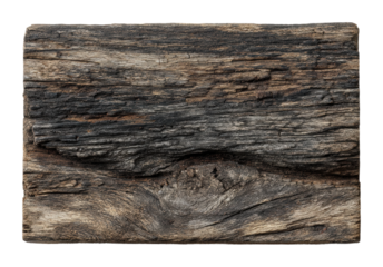 Detailed of weathered wood texture natural environment isolated on transparent background