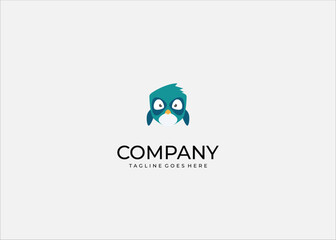 Vector Illustration Blue Cartoon Bird Mascot Logo – Cute Vector Character Illustration for Branding, Kids Projects, and Fun Digital Designs.