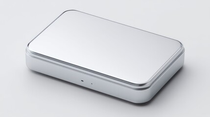 Metallic storage box isolated