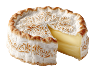 Delicious creamy cake slice bakery food bright kitchen isolated on transparent background