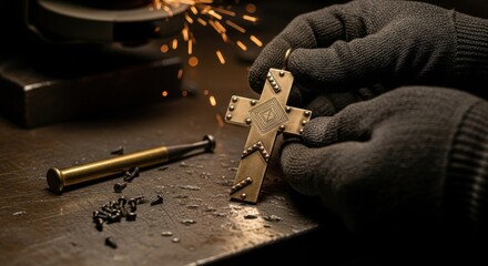 Crafting a Metal Cross Pendant with Industrial Precision and Artistic Flair