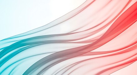 Obraz premium Abstract flowing fabric with red and blue gradient