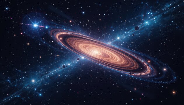 Precise Cosmic Design  M81   M82 Rendered as Vector Art