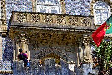 The National Palace of Pena or Castle of Pena Sintra  Lisbon, Portugal