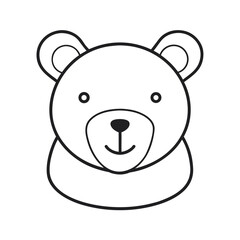 Bear head outline