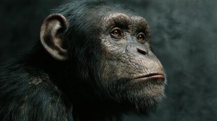 Majestic Arafura Ape Lounging in Rustic Setting, Ideal for Lifestyle Branding, Boosts Calmness and Tranquility.