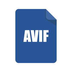 Blue document icon with avif text file format