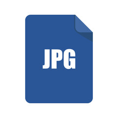 Blue document icon with J P G text file jpeg