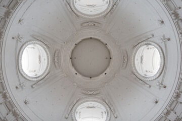 Architectural detail of interior wall and ceiling decorations